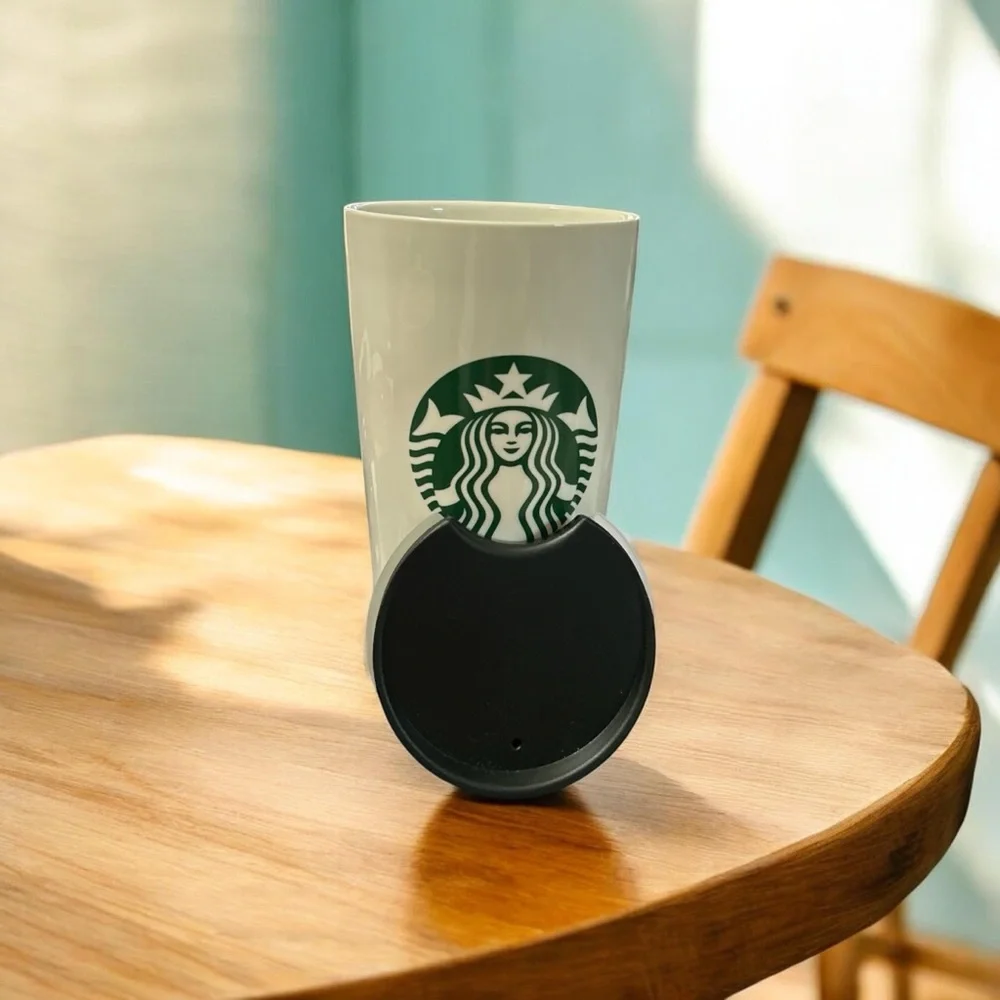 Starbucks sleek white